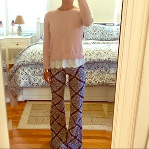 Honey Punch wise leg paisley boho pants in Small